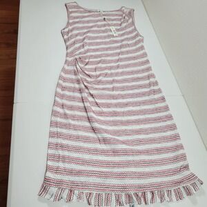 NWT Max Studio Women's Summer Dress Size Large Cream, Red, And Black